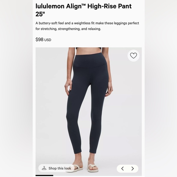 Lululemon Align High Rise Legging 25” - Picture 2 of 8